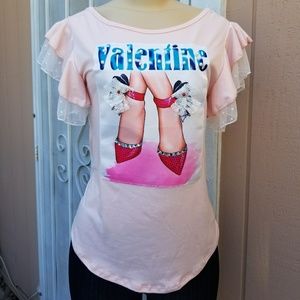 T-shirt pink with strass size m